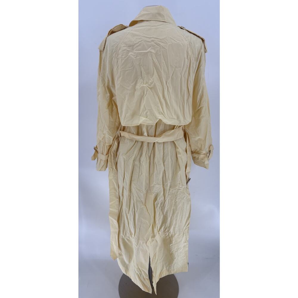 Vintage Burberry Prorsum Collection Trench Rain Coat Womens 8 Butter Yellow Belt - Picture 11 of 16